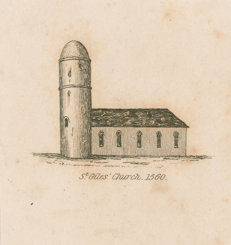St Giles kirke, 1560 av English School