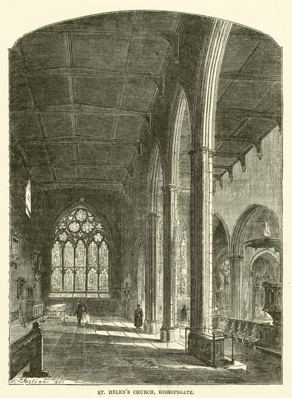 St Helens kirke, Bishopsgate (gravering) av English School