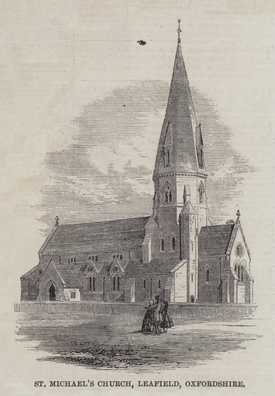 St Michael's Church, Leafield, Oxfordshire (gravering) av English School
