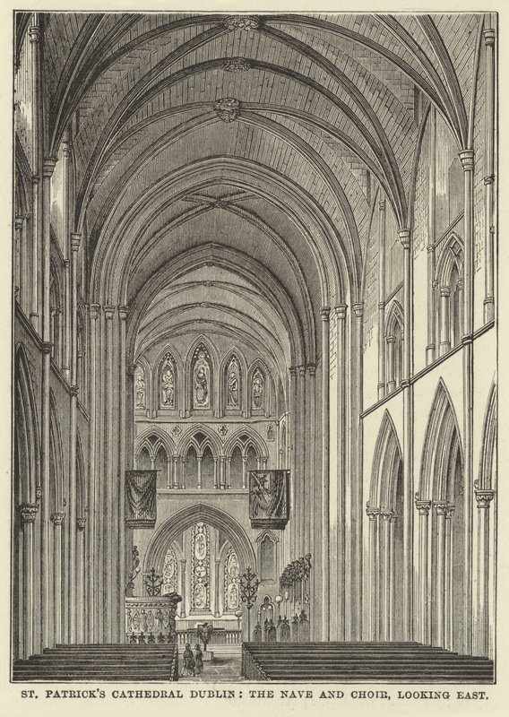 St Patricks Cathedral Dublin, Nave and Choir, ser østover av English School