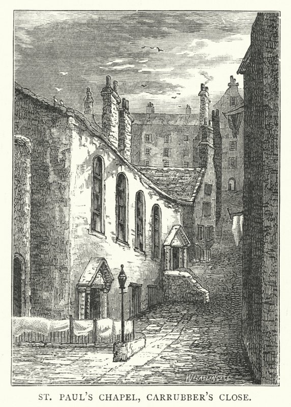 St Paul's Chapel, Carrubber's Close (gravering) av English School