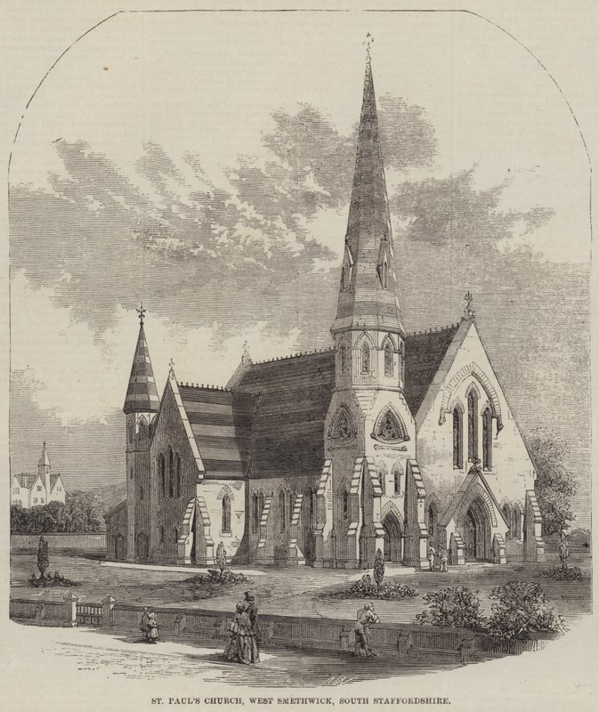 St Paul's Church, West Smethwick, South Staffordshire (gravering) av English School