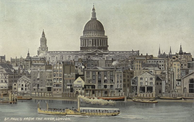 St Pauls fra elven, London av English School