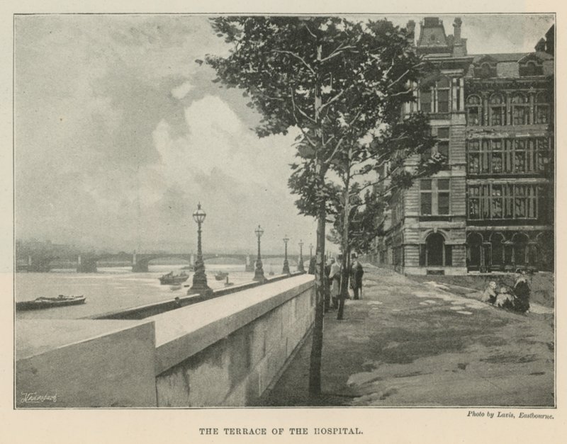St Thomass Hospital, terrassen til sykehuset av English School