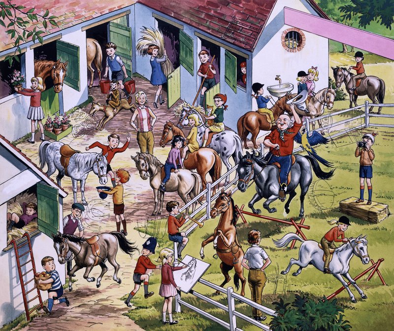 Stabil scene (med skjulte objekter) av English School