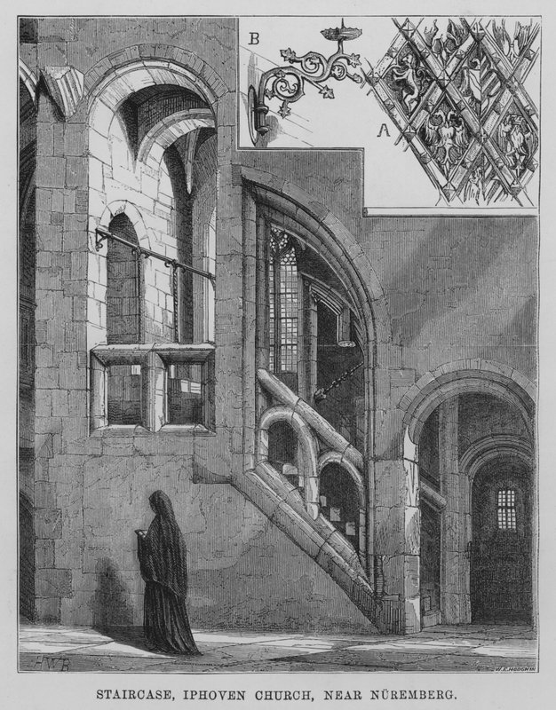 Trapp, Iphoven-kirken, nær Nürnberg (gravering) av English School