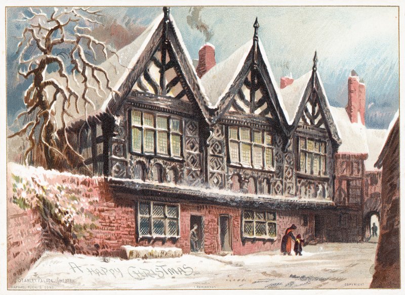 Stanley Palace, Chester, julekort av English School