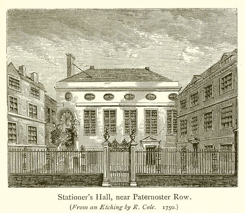 Stationers Hall, nær Paternoster Row av English School
