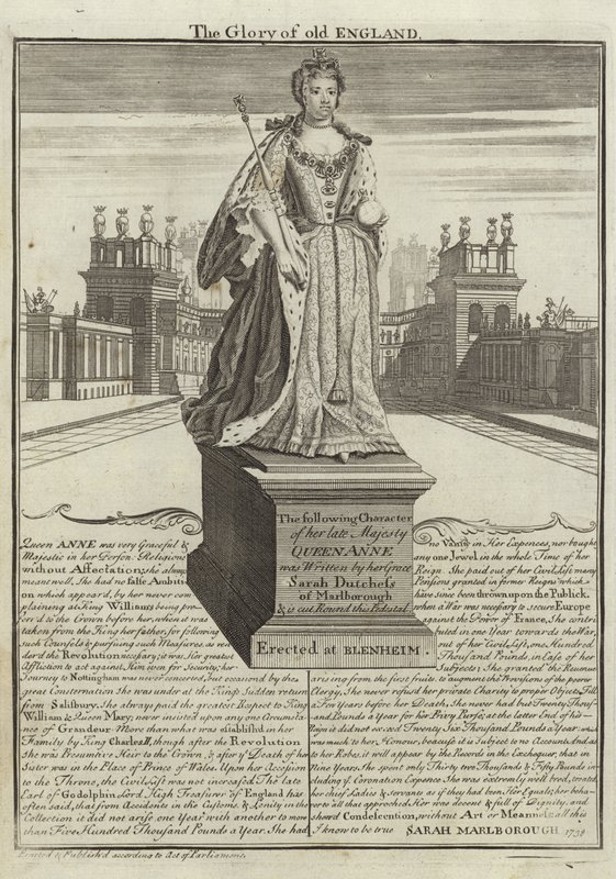Statue av Anne, dronning av Storbritannia av English School