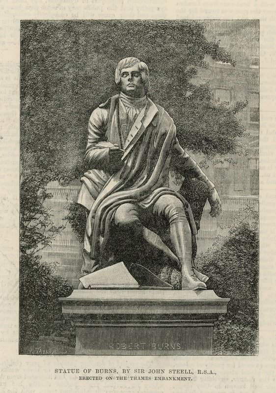 Statue of Burns, av Sir John Steell av English School