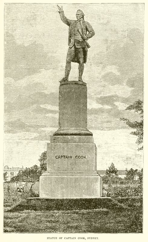 Statue av Captain Cook, Sydney av English School