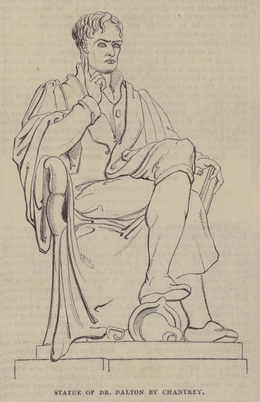 Statue av Dr Dalton av Chantrey av English School