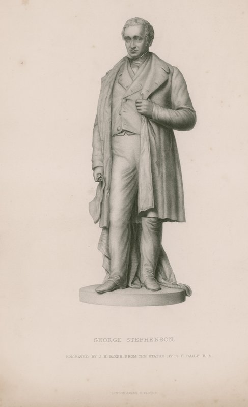 Statue av George Stephenson av English School