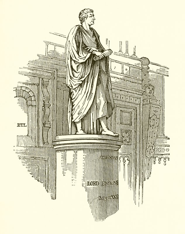 Statue av Lord Erskine i Lincoln