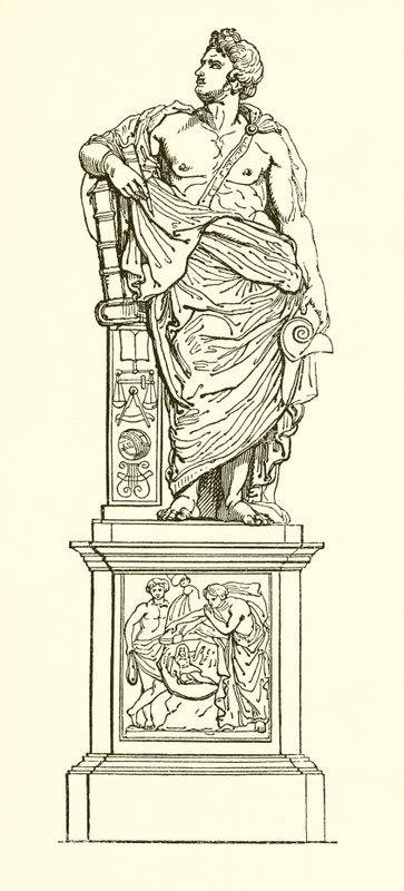 Statue av Sir William Jones av English School