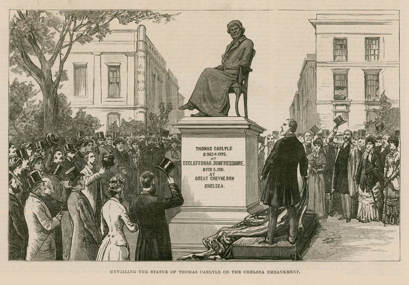 Statue av Thomas Carlyle av English School