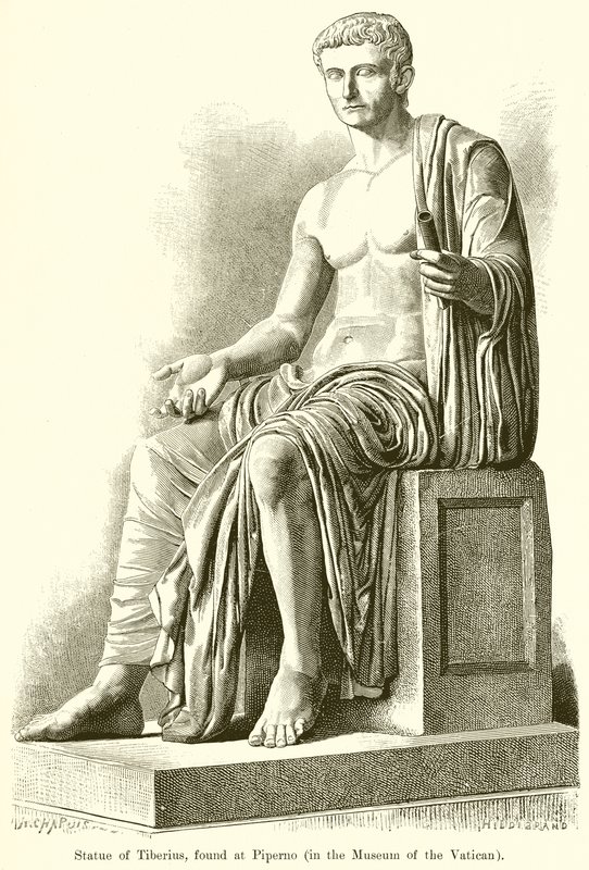Statue av Tiberius, funnet ved Piperno av English School