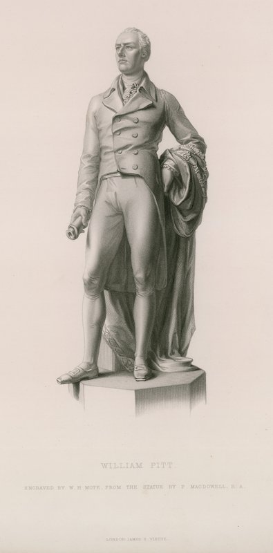 Statue av William Pitt av English School