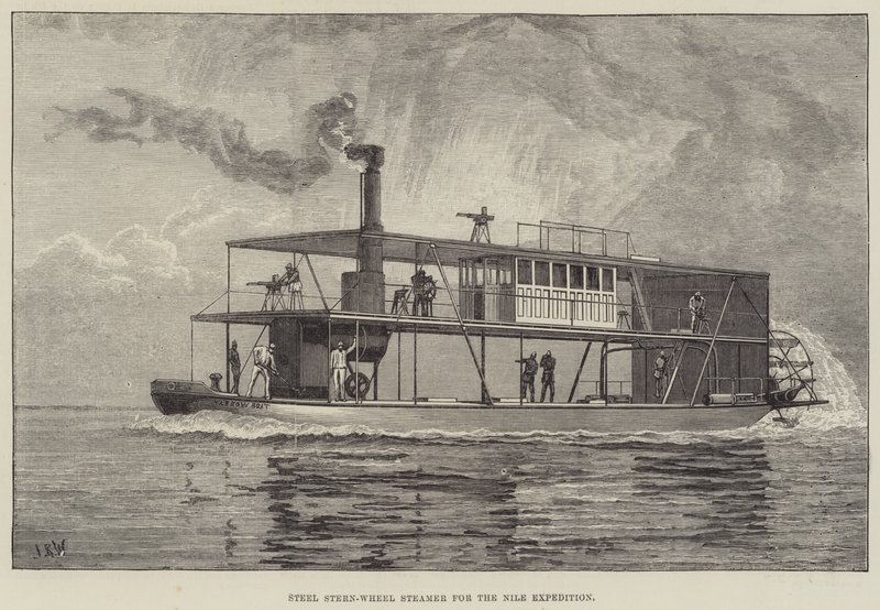 Steel-hekkhjulsdamper for Nile-ekspedisjonen (gravering) av English School