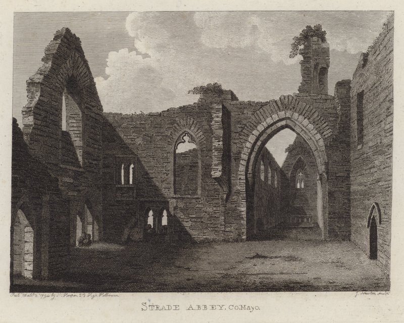 Strade Abbey, County Mayo, Irland av English School