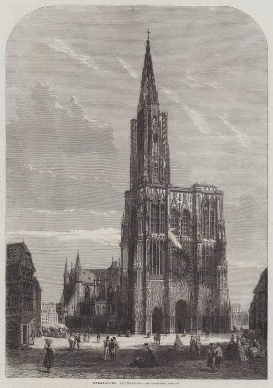 Strasbourg katedral (gravering) av English School