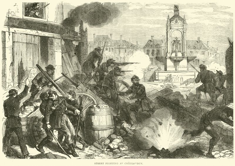 Gatekamp ved Chateaudun, oktober 1870 av English School