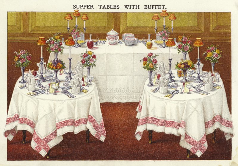 Kveldsbord med buffet av English School