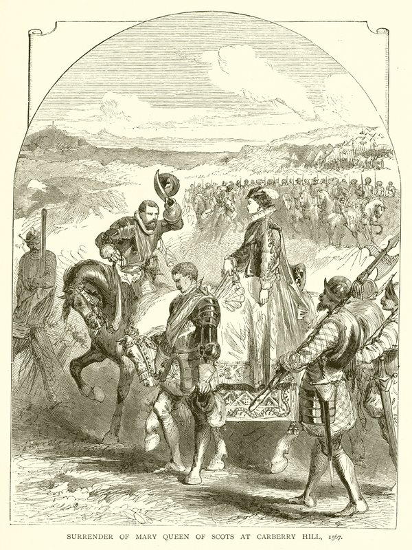 Overgivelse av Mary Queen of Scots ved Carberry Hill, 1567 av English School