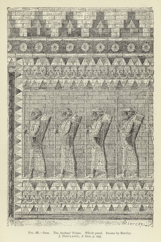 Susa, The Archers Frieze, Helt panel av English School