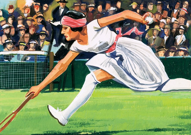 Suzanne Lengten, vinner av 1925 Ladies Singles Championship av English School