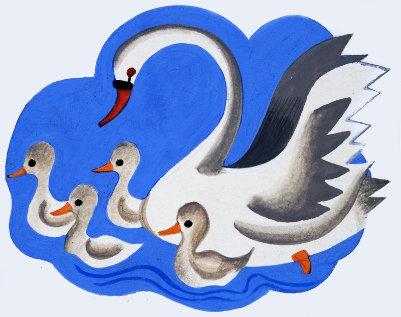 Svane og cygnets av English School
