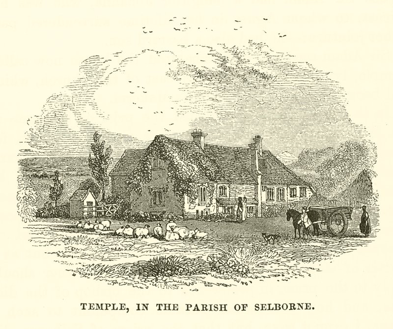 Tempel, i Selborne sogn (gravering) av English School