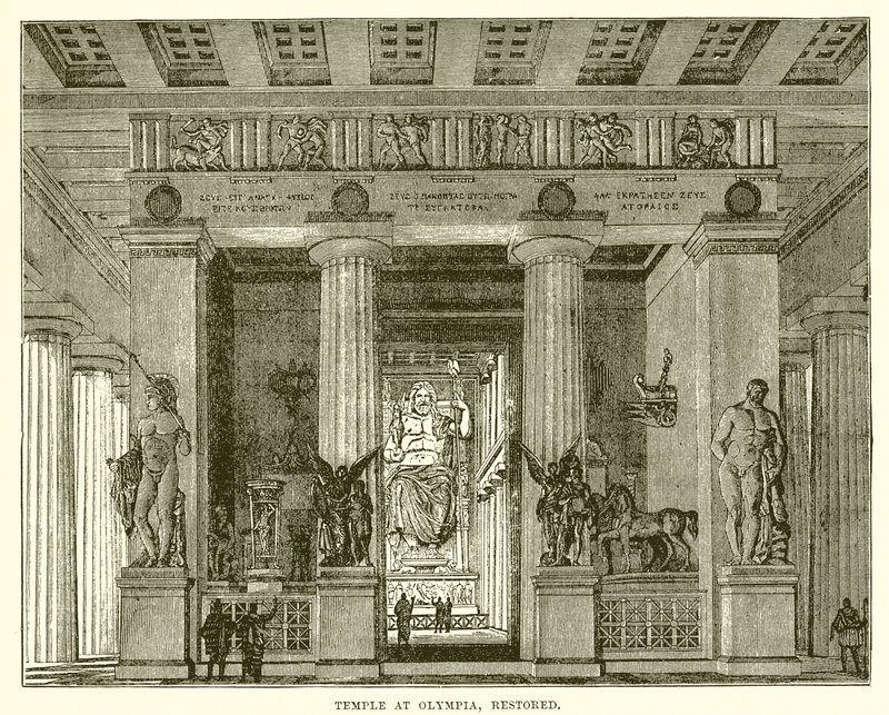 Tempel ved Olympia, restaurert av English School