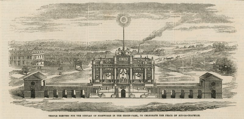 Tempel reist for å feire freden i Aix-la-Chapelle av English School