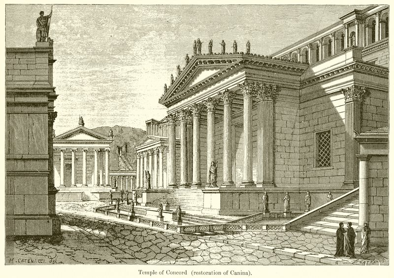 Temple of Concord (Restaurering av Canina) av English School