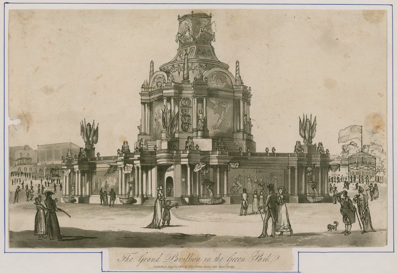 Temple of Concord reist for freden i 1814 av English School