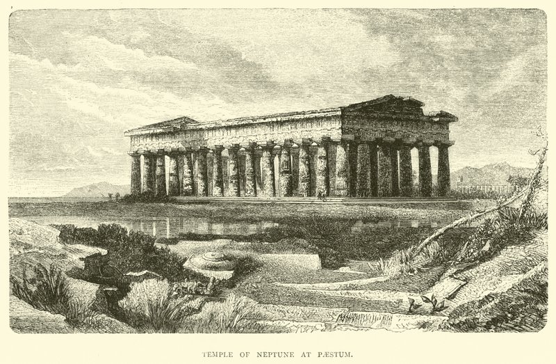 Neptun-tempelet i Paestum av English School