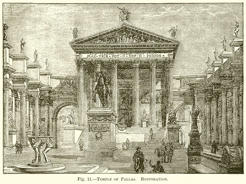 Pallas tempel. Restaurering av English School