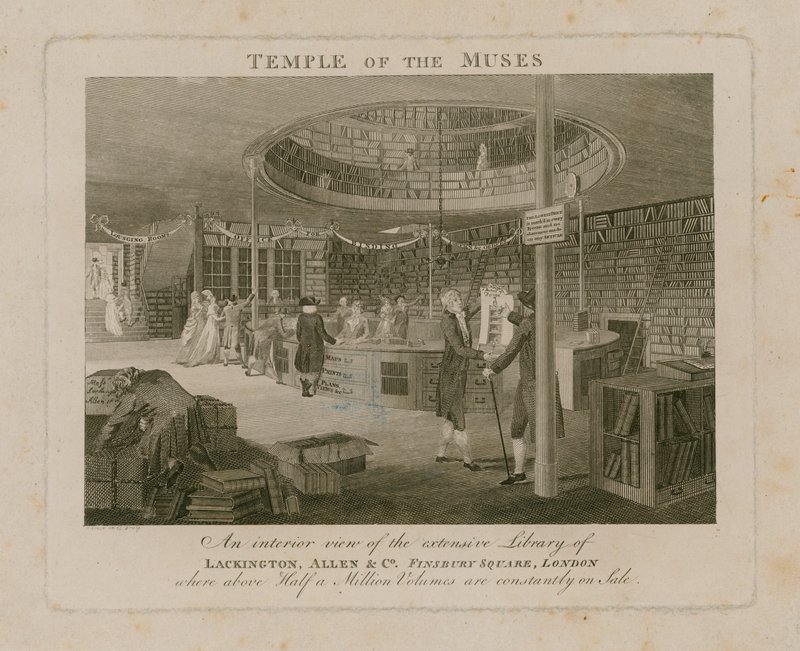 Temple of the Muses, Lackington Allen & Co, Finsbury Square av English School