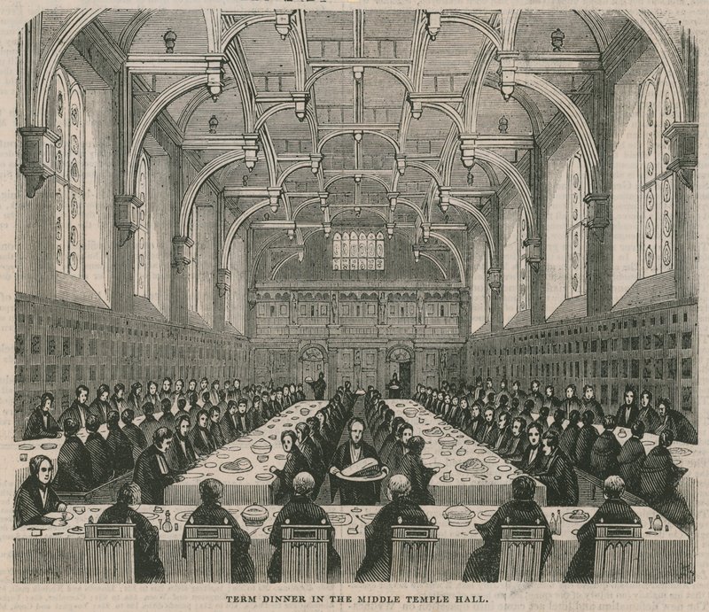 Terminmiddag i Middle Temple Hall av English School