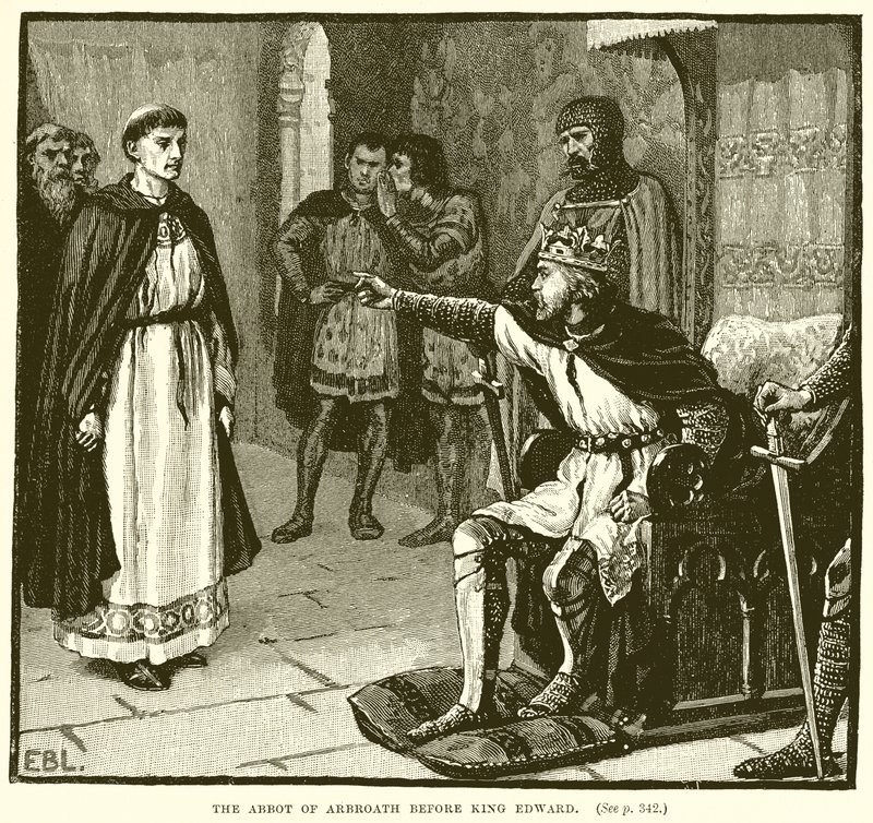 Abbeden av Arbroath før kong Edward av English School