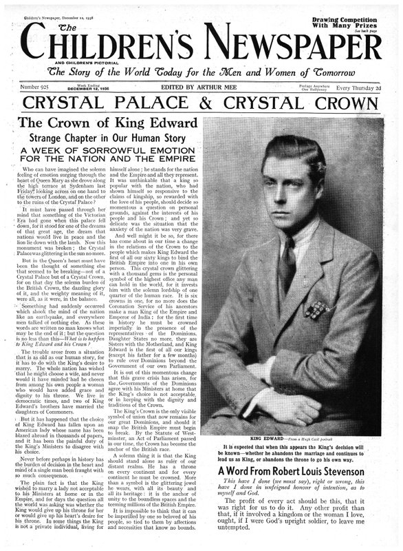 The Abdication Crisis, forsiden av 