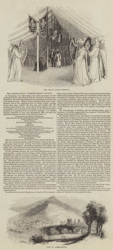 Abergavenny Cymreigiaeth Society (gravering) av English School