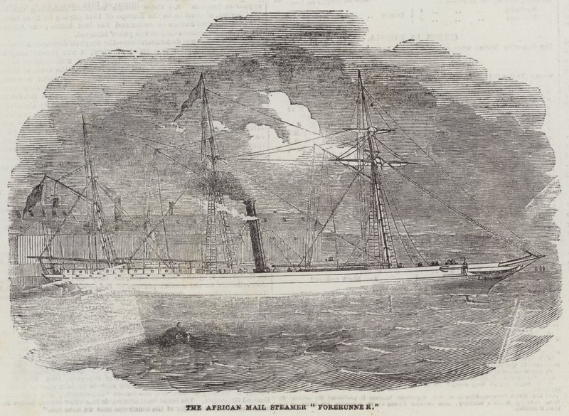The African Mail Steamer "Forerunner" (gravering) av English School