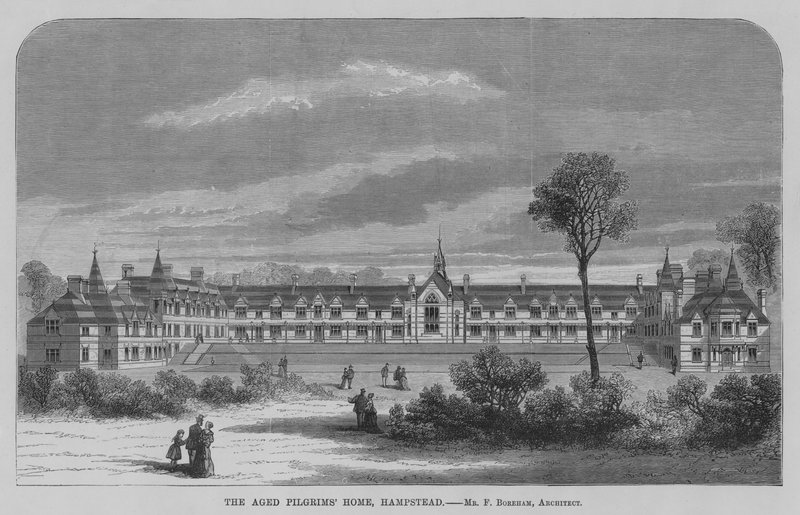 The Aged Pilgrims' Home, Hampstead (gravering) av English School