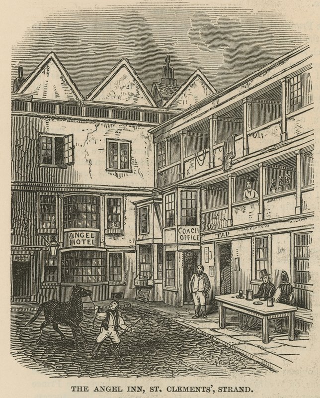 The Angel Inn, St Clements, Strand, London av English School