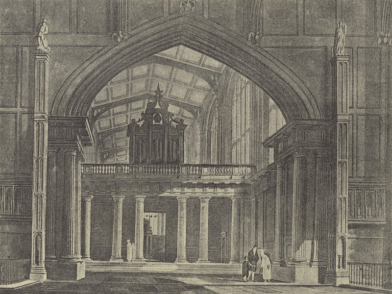 Ante-kapellet, 1816 (gravering) av English School