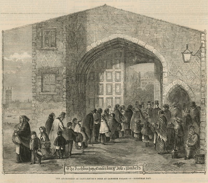 Erkebiskopen av Canterburys Dole ved Lambeth Palace 1. juledag av English School