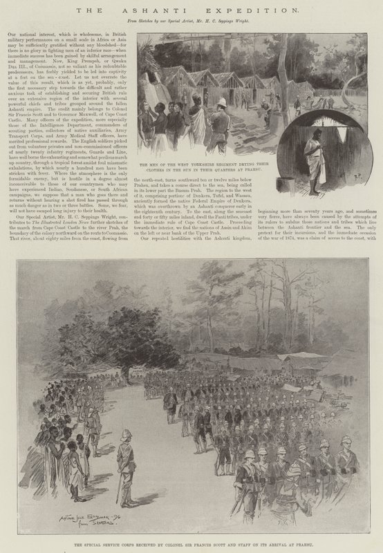 Ashanti-ekspedisjonen (litho) av English School