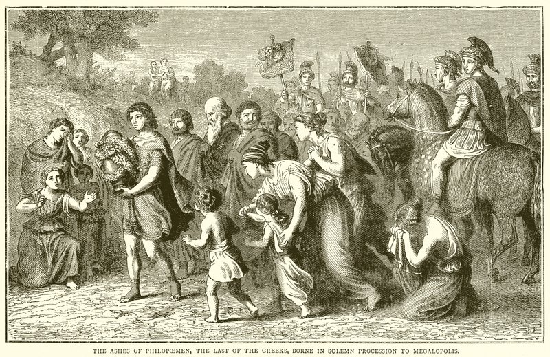 The Ashes of Philopoemen, den siste av grekerne, født i høytidelig prosesjon til Megalopolis av English School